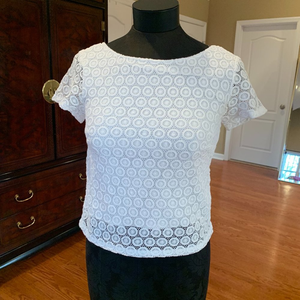 Lilly for Target White Lace top Size XS